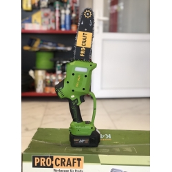 Акумуляторна ланцюгова пила Procraft PKA20 в комплекті з акумулятором та зарядним пристроєм