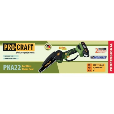 Акумуляторна міні пила Procraft PKA22 1 акб + зарядний пристрій