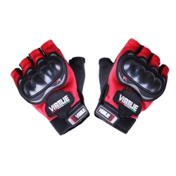 Моторукавички YM001-15 (короткі) червоні size L УЦІНКА