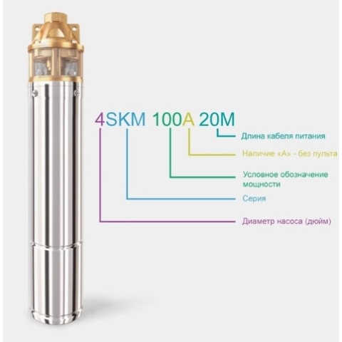 Насос глибинний вихровий ZEGOR 4SKM100A-10M
