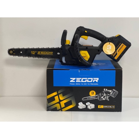 Акумуляторна Пила ланцюгова ZEGOR CSPB-21BL-12" 2*(21 V, 6 Ач) PROFESSIONAL