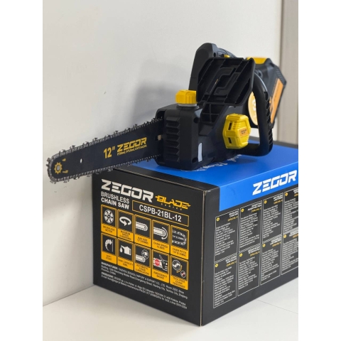 Акумуляторна Пила ланцюгова ZEGOR CSPB-21BL-12" 2*(21 V, 6 Ач) PROFESSIONAL