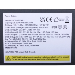 Портативна зарядна станція BDS-1200AP2 254800mAh 1200W