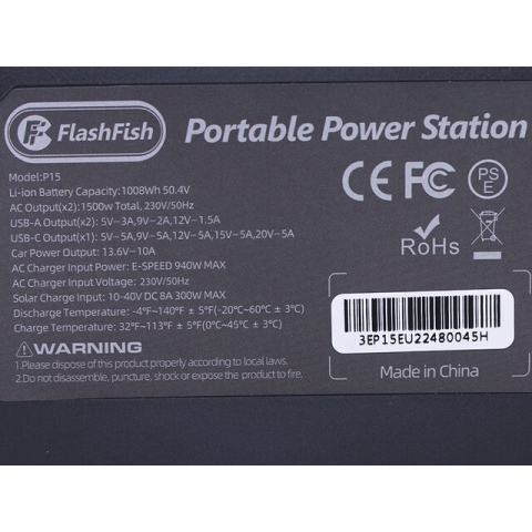 Портативна зарядна станція FlashFish (P15) 280000mAh 1500W