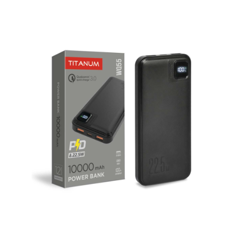 Повербанк 10000mAh TITANUM WQ55 22.5W Чорний