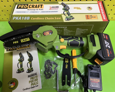 Акумуляторна міні пила Procraft PKA18B 2 шини+2 ланцюга