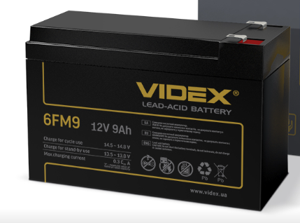 Акумулятор Videx 12V/9Ah свинцево-кислотний 6FM9 