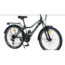 Велосипед Спортивний 24" Forte Stark рама 13" з багажником та крилами