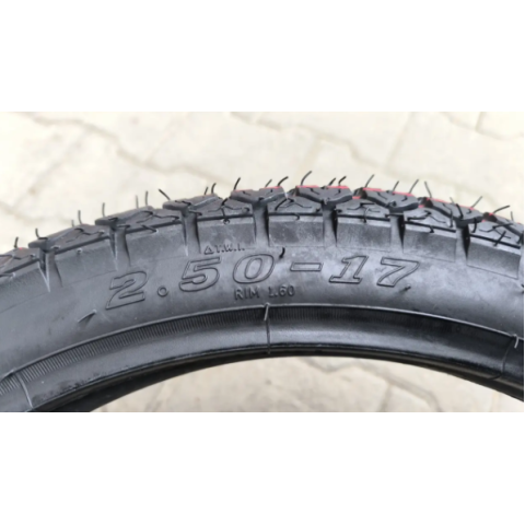 Шина 2.50-17 з камерою SС-TYRE трасова на мопед Дельта Альфа