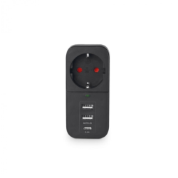 Мережевий адаптер Videx з/з 1п 2.4A 2USB+USB-C Oncord