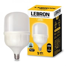 Світлодіодна LED лампа LEBRON 20W, Е27, 6500K