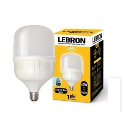 Світлодіодна LED лампа LEBRON 40W, Е27-Е40, 6500K, 3200LM