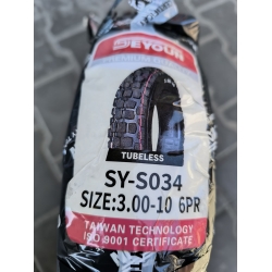 Безкамерна шина 3.00-10 до скутера/мопеда SY-S034 NLK шипована