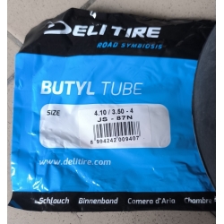Камера 4.10/3.50-4 на візок/тачку DELI TIRE Індонезія гнутий вентиль