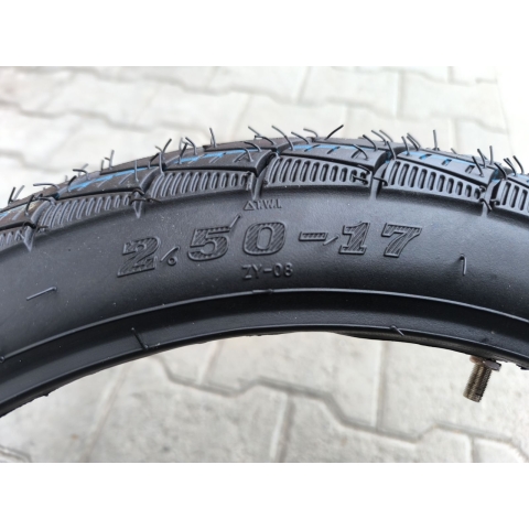 Покришка з камерою 2.50-17 SС-TYRE PF-341 на мопед Дельта Альфа