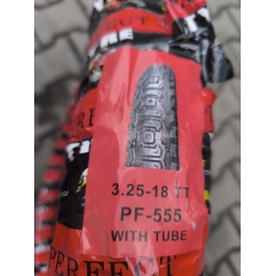 Покришка 3.25-18 з камерою шипована Тайвань PF-555 на мотоцикл 