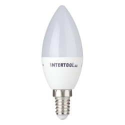 Лампа світлодіодна LED C37, E14, 3 Вт, 150-300 В, 4000 K, 30000 год, гарантія 3 роки (Свічка) INTERTOOL LL-0151