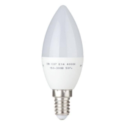 Лампа світлодіодна LED C37, E14, 3 Вт, 150-300 В, 4000 K, 30000 год, гарантія 3 роки (Свічка) INTERTOOL LL-0151