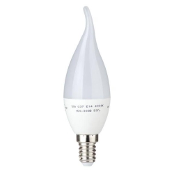 Лампа світлодіодна LED CA37, E14, 3 Вт, 150-300 В, 4000 K, 30000 год, гарантія 3 роки (Свічка на вітрі) INTERTOOL LL-0161